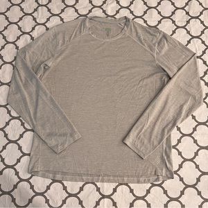 Stio Men's Icefloe Tech Tee L/S Performance Shirt XL Gray Thumbholes Outdoor